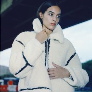 NEW with tags, never worn trendy Zara Faux Fur Biker Jacket